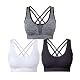 Damen Sport BH Set ohne Bügel mit gekreuztem Rücken für Yoga