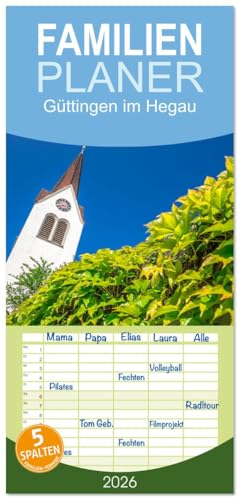 Familienplaner 2026 - Güttingen im Hegau mit 5 Spalten (Wandkalender, 21 x 45 cm) CALVENDO: Güttingen, schöner kleiner Ortsteil Radolfzells