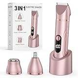 Bikini Trimmer for Women 3 in 1 Electric Shaver Razors Nose Hair Trimmer Waterproof...