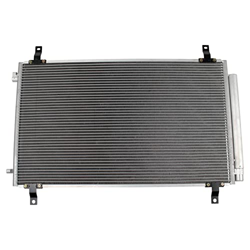 Image of TRQ A /C Condenser and Receiver Drier Assembly Compatible with 2014-2020 Acura MDX 2016-2022 Honda Pilot 2017-2023 Ridgeline
