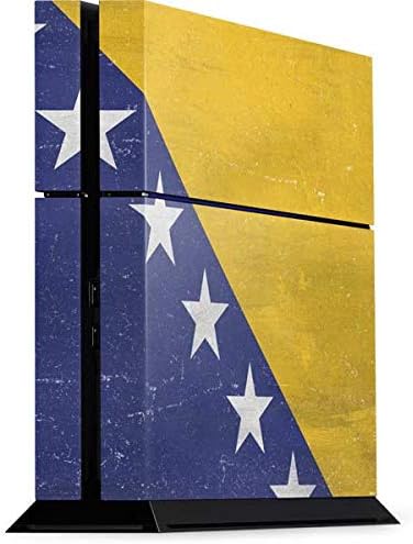 Skinit Decal Gaming Skin for PS4 Console - Originally Designed Bosnia and Herzegovina Flag Distressed Design