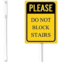 Bidesign 8X12 IN No Parking Signs Do Not Block Stairs Yard Sign With Stake Rustproof Aluminum No Trucks in Driveway Sign Stand Post for Outdoor Vehicle Safety Supplies Decoration