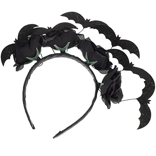 Toyvian 1 Pc Hebilla De Cabeza De Murciélago Disfraz De Hormiga Diadema De Murciélago De Halloween Poncho Decoración De Halloween Máscara De Halloween Pañuelo Pirata Black El Plastico