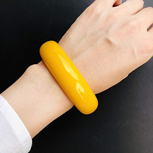 Bracelet en jade pour femme jonc en agate de calcédoine naturelle de 64 mm