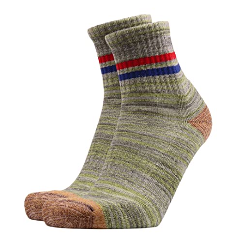 Soft Thick Mid Calf Hiking Vintage Socks | Colorful, Playful, and Comfortable Outdoor Footwear (3 Pack)3