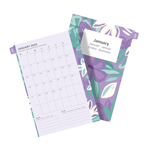 Pocket Illustrated Floral Week on 2 Pages Diary and Fill 2025 - Image 2