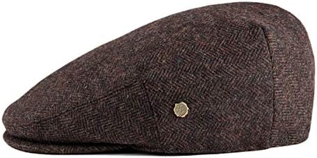 VOBOOM Men's Herringbone Flat Ivy Newsboy Hat Wool Blend Gatsby Cabbie Cap