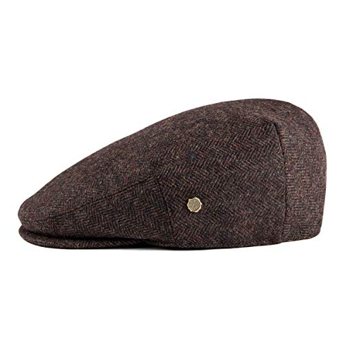 image for VOBOOM Men's Herringbone Flat Ivy Newsboy Hat Wool Blend Gatsby Cabbie