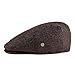 VOBOOM Men's Herringbone Flat Ivy Newsboy Hat Wool Blend Gatsby Cabbie Cap (Coffee, 7 5/8)