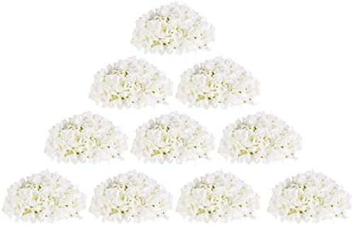 BLOSMON Hydrangea Artificial Flowers Wedding Decoration 10 Pcs Fake Flowers Royal Blue Silk Flower Home Centerpieces Decor, Faux Hydrangea Floral Arrangements Party Kitchen Table DIY Decorations