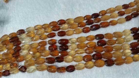 Hessonite ovales facettés 8x12mm pour créer un collier en pierres naturelles