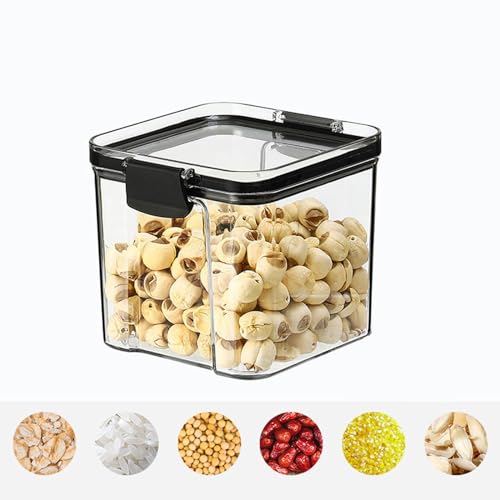 Snack Containers with Lids, Durable Leakproof Stackable Reusable Clear Plastic Food Storage Containers,Space Saving Airtight Bpa-Free Snack Box for Refrigerator Cupboard Freezer and Dishwasher (Black) - image 3