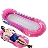 Aufblasbarer Pool Float Bett - Bräunungsliege, große schwimmende Sonnenbadenmatte | Langlebiges Wasserfloß mit Kopfstütze für Erwachsene für Pool, See, entspannende Sommerfloher, leicht zu auf