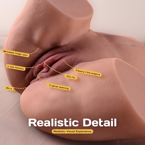 Image of Sex Doll Pocket Pussies for Men Male Masturbator Realistic Adult Sex Toys for Men, Flesh 4.5LB Stroker Ass 3D Soft Butt Light with Vagina and Anal Channel for Several Sex Positions (Wheat)