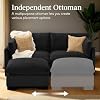 Best Choice Products Modern Loveseat Sofa for Living Room, Corduroy Recliner, Removable Cover, Spring Cushions, Solid Wood Frame, Easy Assembly for Small Spaces, 82in Black