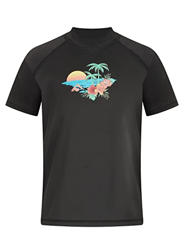 Image of Kanu Surf Girls' Karlie Rash Guard UPF 50+ Sun Protection Short Sleeve Swim Shirt