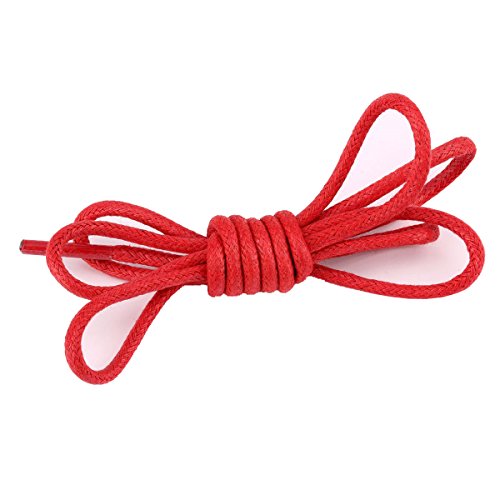 47" Solid Colors Round Waxed Shoelaces For Chukka Hiking Boots Leather Shoe Dress Shoes(Black) #TOP1