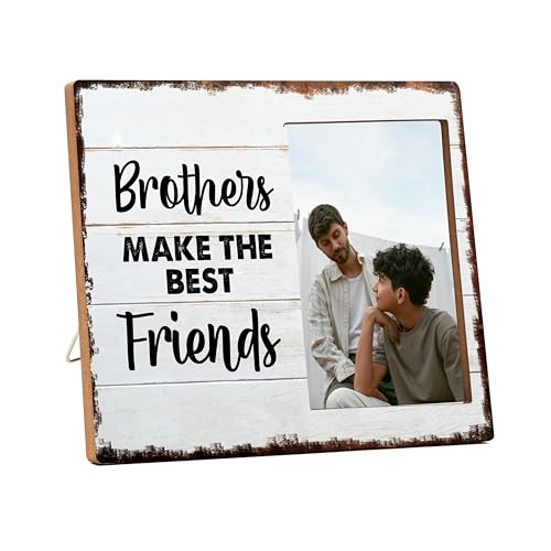 Image of Brother Picture Frame Gifts, Me and My Brother Photo Frame, Picture Frames Gift for Sibling Brothers Twins, New Brother Gift for Birthday Christmas, Brothers Make the Best Friends Favors -C20