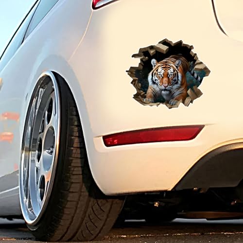 Vinilo decorativo 3D tigre, pack 2, impermeable y removible miniatura 3