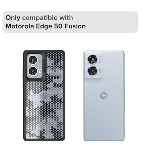 Image of KAPAVER GPS Edition Back Cover Case Compatible for Motorola Edge 50 Fusion /Motorola G85 5G / Motorola G96 5G (PC + TPU) (Honeycomb-Black)