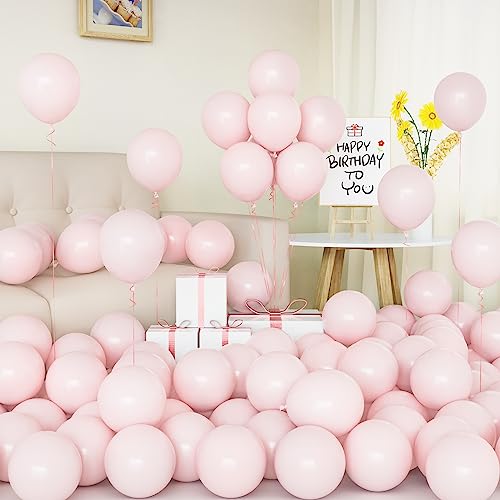 Ballons Roses, 50 Pièces Ballons Rose Pastel Latex 5 pouces Petits Mini Ballon avec Ruban pour...