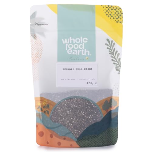 Wholefood Earth Bio-Chiasamen – 250 g | Roh | Gentechnikfrei | Vegan | Ballaststoffquelle | Bio-zertifiziert
