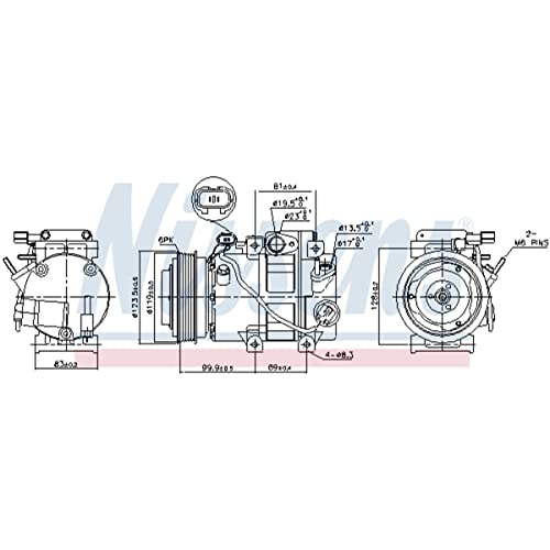 Compresseur climatisation Nissens 890151 durabilité supérieure Santa Fé III