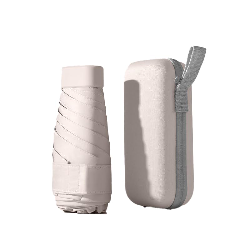 Image of miliyadexin Mini Umbrella for Travel, Small Umbrella for Purse with Case for Sun and Rain, Sun Umbrella with UV Protection, Lightweight & Compact Umbrella for Women Men Kids Manual-Opening