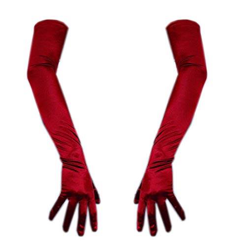 Stretchy Satin Silk Gloves 60cm 23