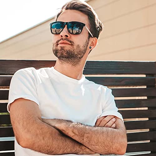 Eurkoep 14 Pairs Stainless Steel Stud Earrings For Women Men Multipack Hypoallergenic Huggie Small Hoop Surgical Steel Earring Stud Set Dainty Black Silver Cubic Zirconia Cartilage Earring Hoop #TOP4