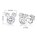 Dazlily Mouse Shape Stud Earrings 925 Sterling Silver Stud Earrings for Women Jewelry (Mouse White)