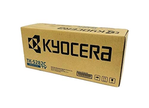 Kyocera 1T02TWCUS0 Model TK-5282C Cyan Toner Kit For use with Kyocera ECOSYS M6235cidn, M6635cidn and P6235cdn A4 Multifunctional Printers; Up to 11000 Pages Yield at 5% Average Coverage