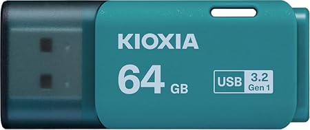 KIOXIA Former Toshiba Memory U301 64GB USB 3.2 Gen 1 Flash Drive - High-Speed, Compact, with 5 Years Warranty (Light Blue) Made in Japan