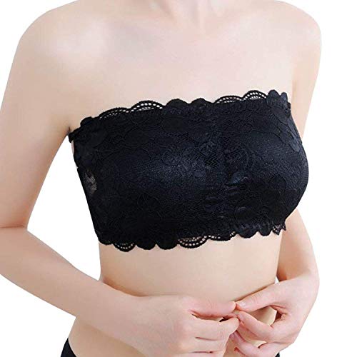 Image of Fabme Women Lace, Padded Tube Bra - Free Size - 3 Hook Back