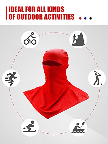 Image of SATINIOR 3 Piece Balaclava Face Cover Sun Protection Neck Cover Summer Balaclava for Men Women Outdoor Sports UV Protector