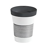 KAHLA Coffee to Go Becher 0,35 l mit Deckel, Porzellan, Magie Grip anthrazit, 13 cm