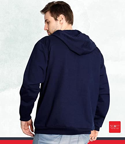 Image of Scott International Men's Solid Cotton Hoodies for Men, Trendy and Comfortable Sweatshirts for Men, Stylish Winter Wear with Hood and Pockets, Fashionable Hooded Sweatshirts
