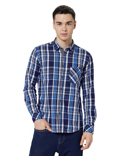 Image of Pepe Jeans Men's Regular Fit Full Sleeve Checkered Cotton Casual Shirt | Check Shirt for Man | Smart & Stylish | Multiple Styles | Mens Casual Shirts