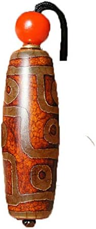 Real Natural Tibetan DZI Old Agate 9 eyes Totem Amulet Beads Pendant 55×20mm