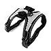 FUNAT Reflective Dog Harness with Rhinestone, Cute Bling Ties Dog Harness Dog Leash, Reflective Chest Strap with Shiny Bow (M, Black)
