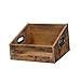 TWTCZOZ Vinyl Record Storage Crate Wooden Rustic Record Holder for Home Books Office