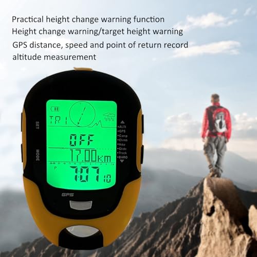 Keenso Altimètre Electronique Extérieur de GPS, FR510 ABS IPX4 Imperméabilisent la Boussole d'Altitude de Navigation Extérieure de Température d'Humidité Electronique