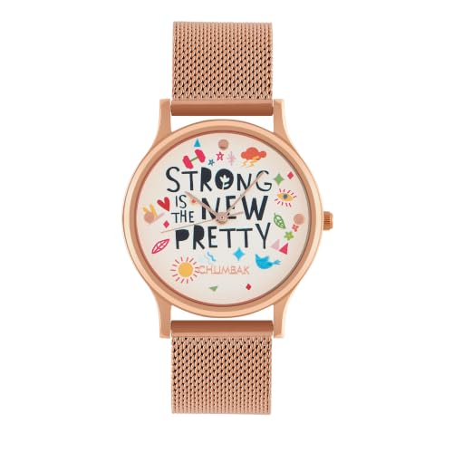 TEAL BY CHUMBAK Round Dial Analog Watch for Women|Rose Garden Col...
