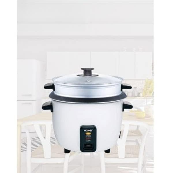 Trade Shop - Cuociriso Elettrico 400w Risottiera con Vassoio Cottura Vapore 1 Lt Cuoci Riso