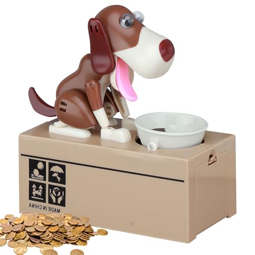 Tirelire en Forme de Chien Affamé, Tirelire Electronique Enfant, Jouet À Croquer pour Enfants Fille Garçon Enfants d'anniversaire Cadeau de Noël,...