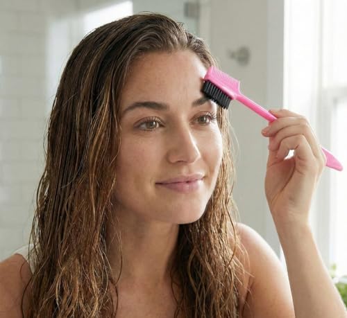 7pcs Hair Essentials Set: Spray Bottle, Detangling Brush, Scalp Massager, Brow & Lash Grooming Tool, Styling Comb, and Fabric Hair Tie - For All Ages and Relaxation at Home