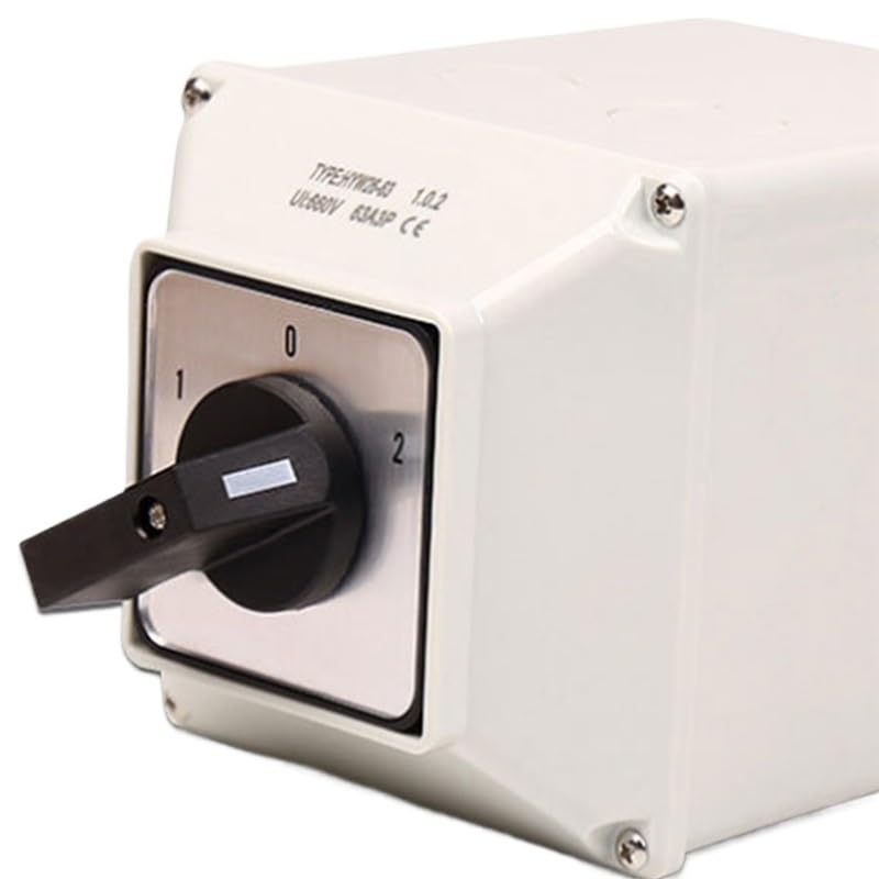AED5-SZW26/LW26-32 32A 3 Posizioni 2 Fasi 1-0-2 Commutatore Universale Con Manopola Rotativa Con Scatola Impermeabile