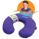 SunnyBay Microwave Heating Pad, Microwavable Heated Neck Pillow for Moist Hot Therapy, Heated Neck and Shoulder Wrap with Wheat Filling and Washable Cover, Purple, 2.5 lbs,12