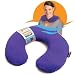 Microwavable Thermal Neck Heating Pad: Heat Therapy Pillow for Sore Neck & Shoulder Muscle Pain Relief - Personal, Reusable, Non Electric Deep Muscle Hot Pack Pads or Cold Compress Wraps - Purple