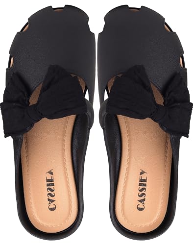 Image of CASSIEY Fashion Slippers For Women slipper Printed Bow design Slip on Flat Sandals
